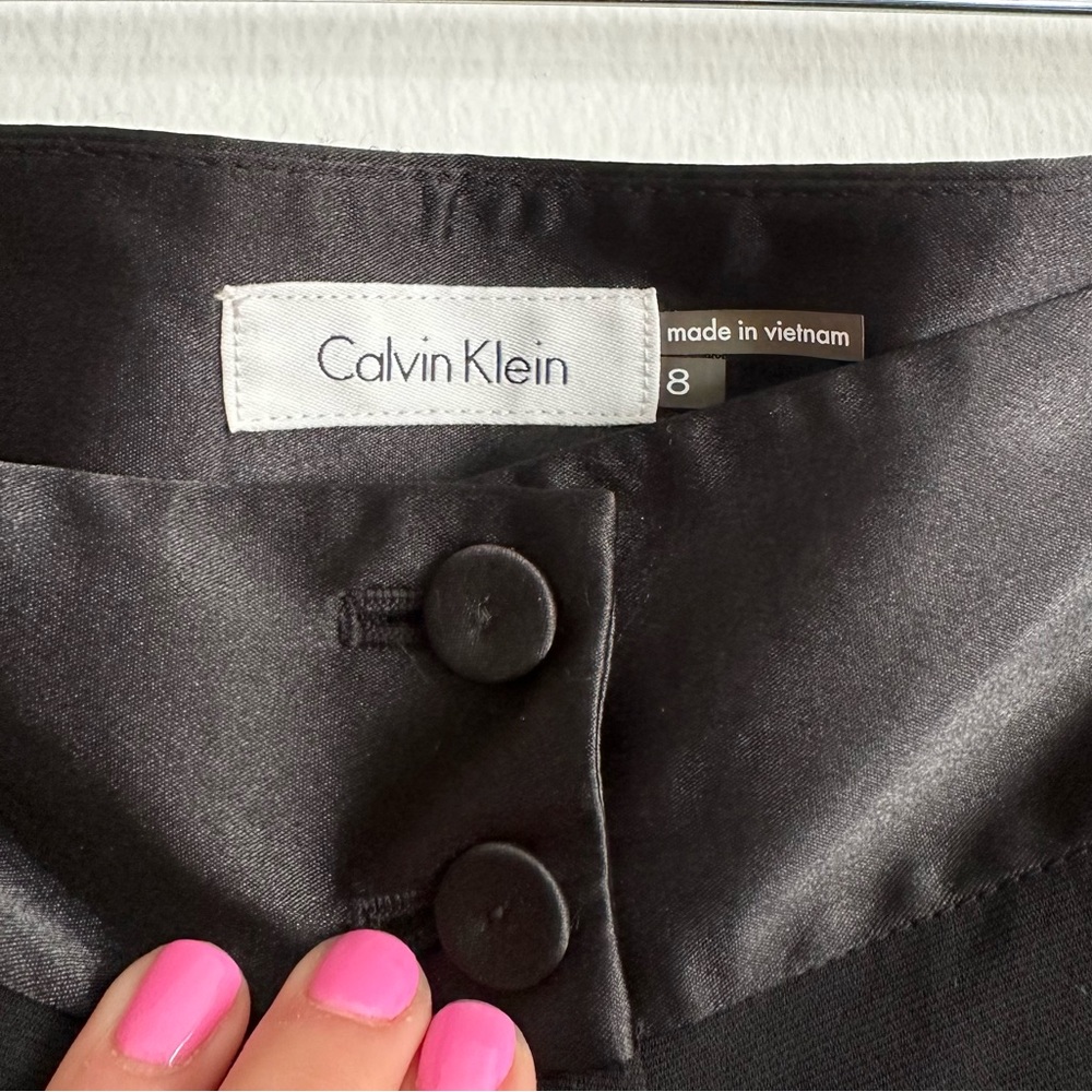 Calvin Klein Tuxedo Pants Black | Size 8 - Picture 5 of 5